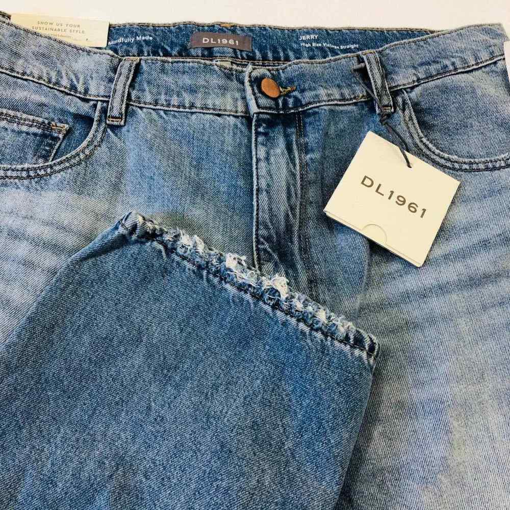 DL1961 $199 Lakewood Jerry Ultra High Rise Vintage Straight Light Wash Jeans 33 - Picture 7 of 10
